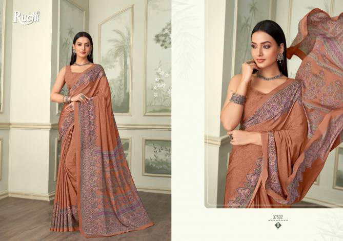 Vivanta Silk 37 By Ruchi Crepe Silk Printed Saree Wholesale Price In Surat